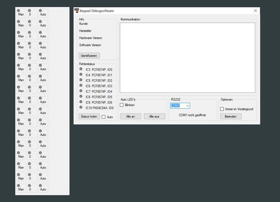 Entwicklung eines Tastenfeldes mit serieller Schnittstelle